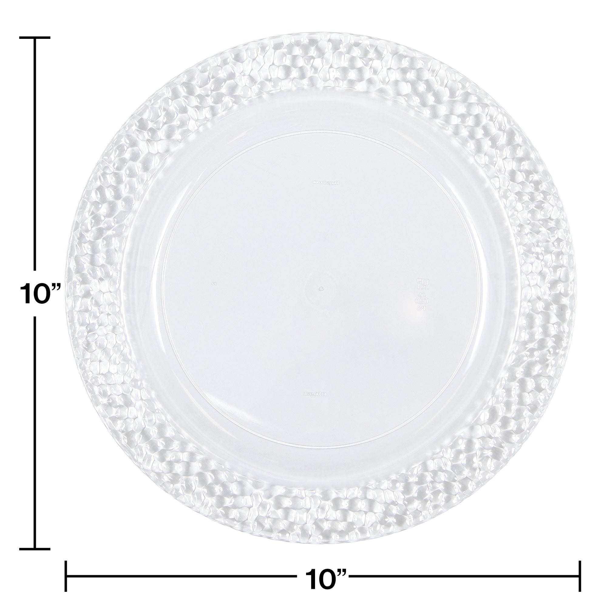 Clear Pebble Plastic Banquet Plates