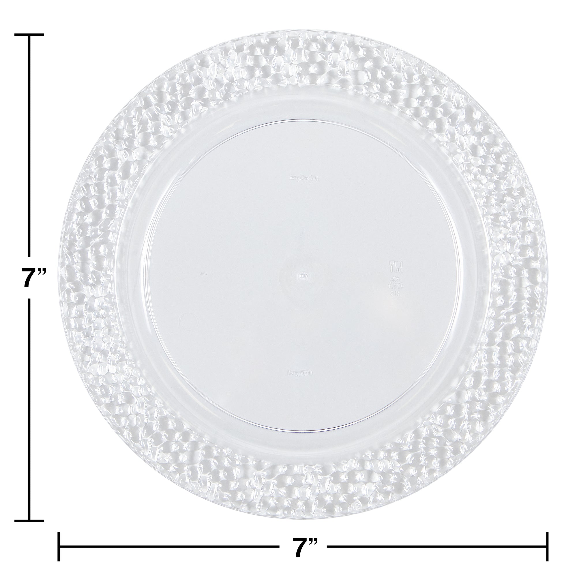 Clear Pebble Plastic Luncheon Plates