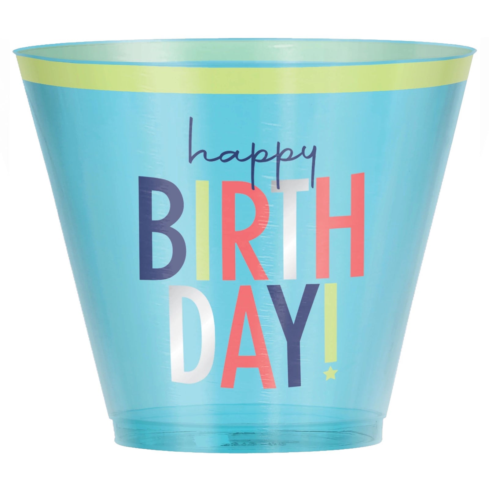 Modern Birthday Plastic Tumblers, 9 oz.