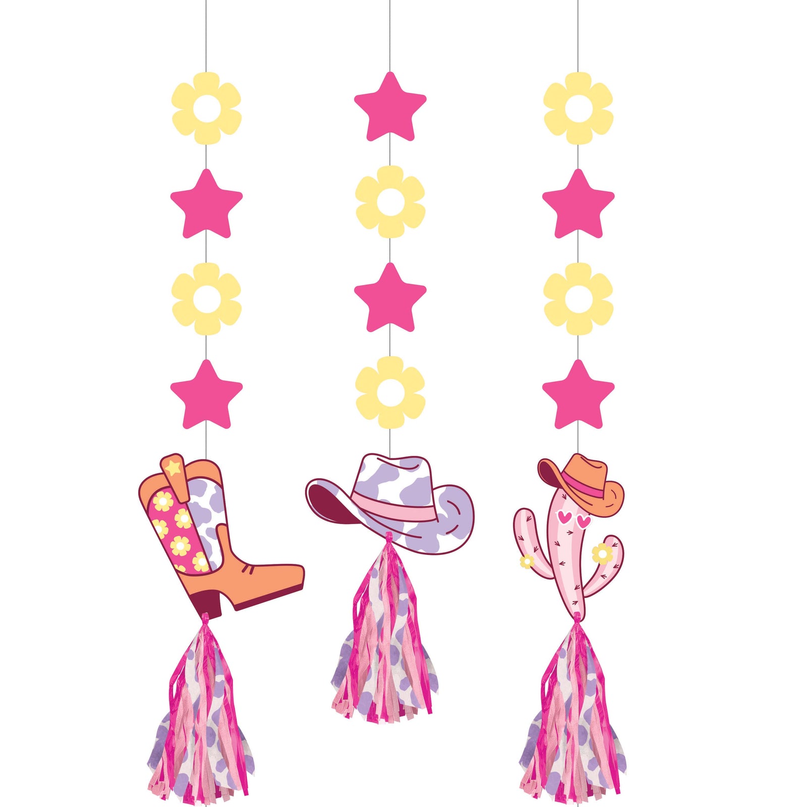 Hanging Cutouts w/ Tassels Boots and Bows