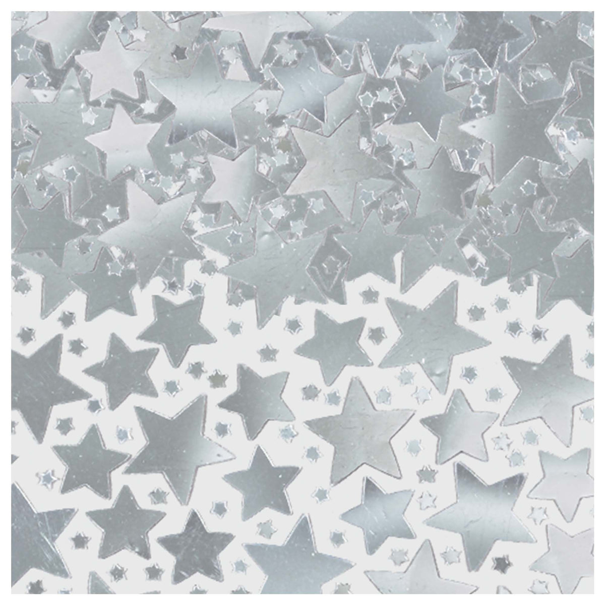 Silver Metallic Star Confetti