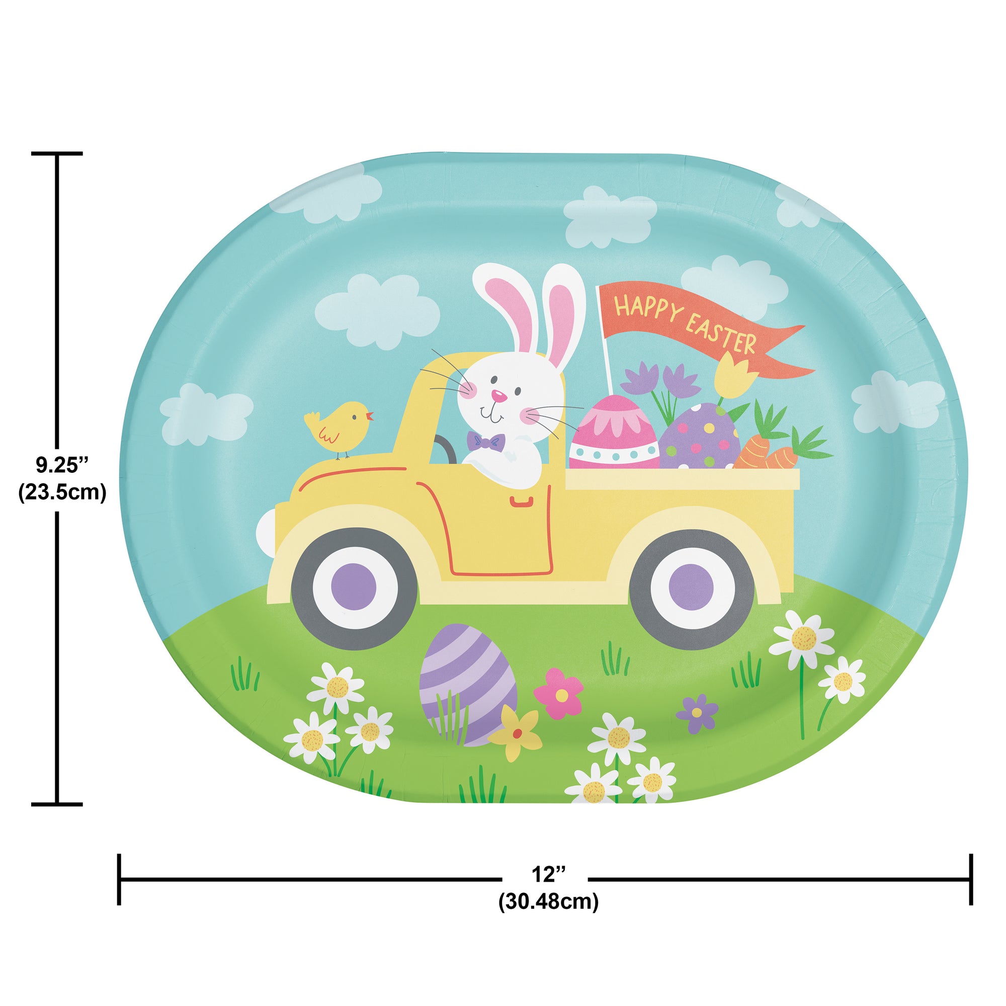 Oval Platter Hippity Hoppity Easter