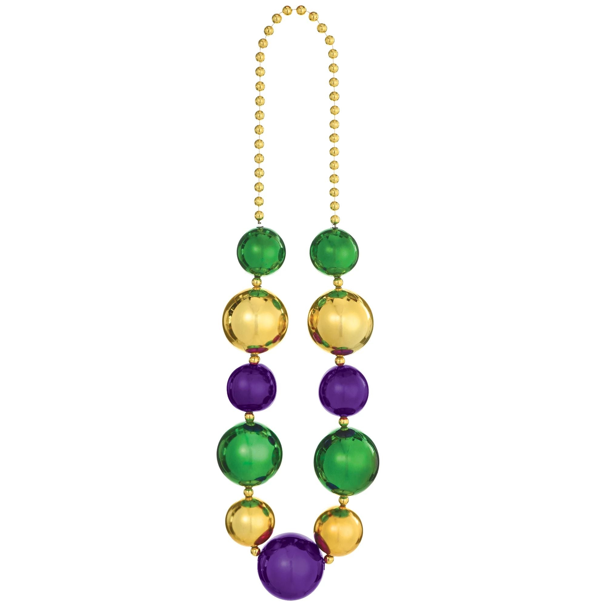 Mardi Gras Jumbo Bead Necklace