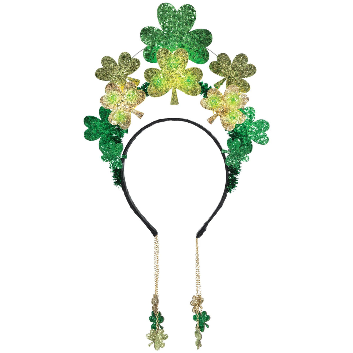 Light Up Shamrock Headband w/ Dangles