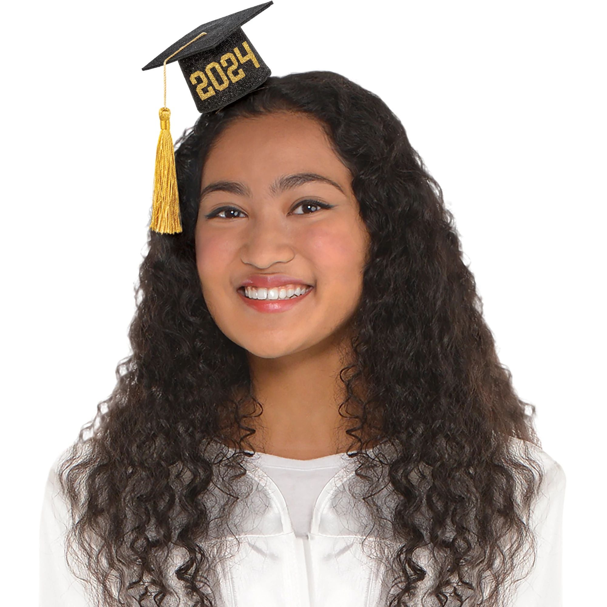 2024 Mini Black Glitter Grad Hat