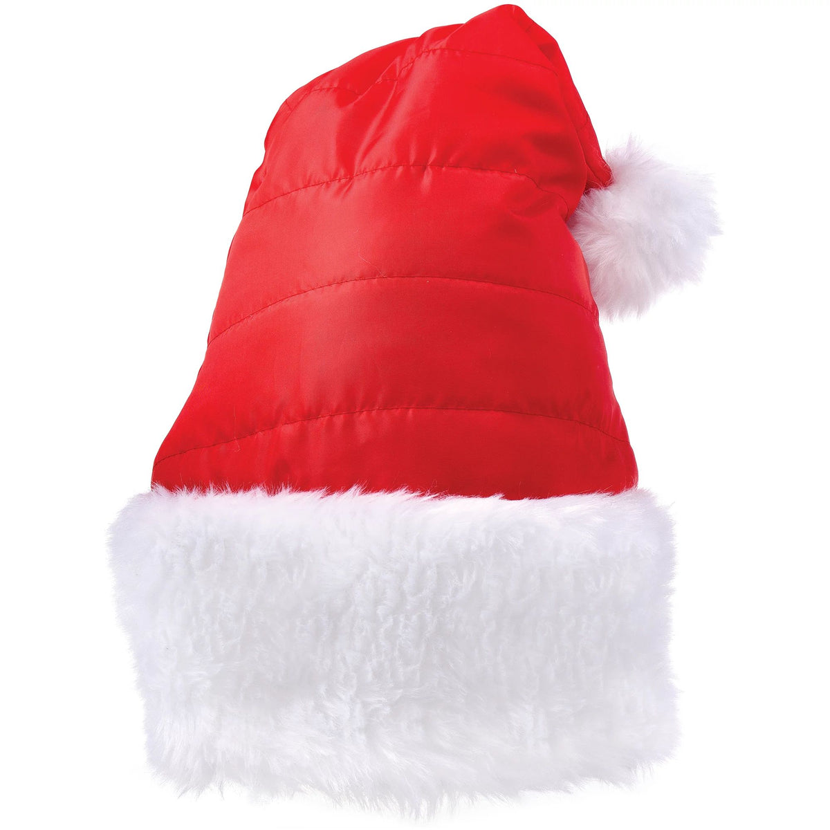 Red Puffer Santa Hat