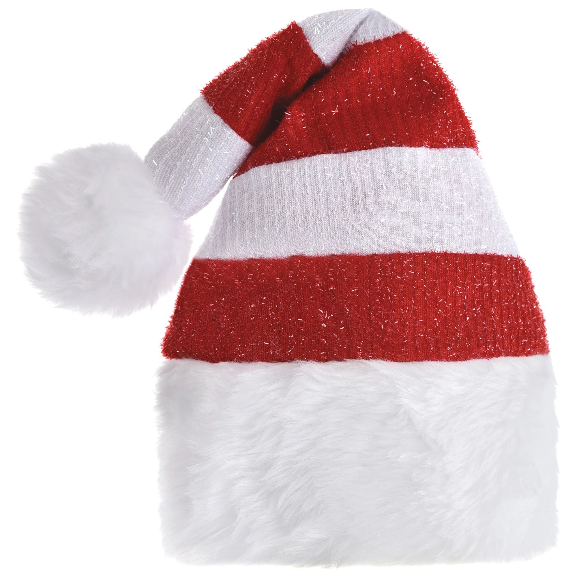 Red/White Stripe Deluxe Santa Hat