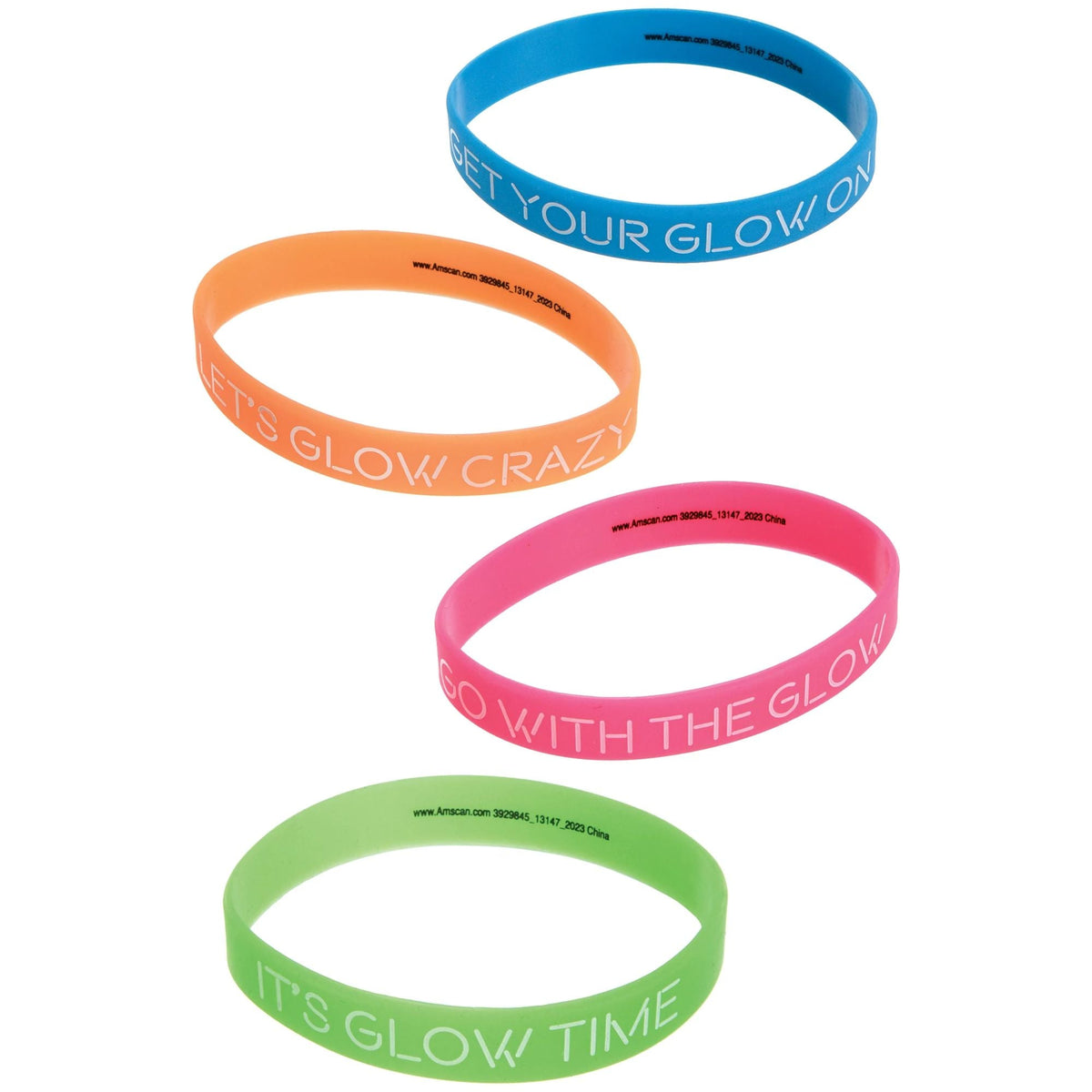 Let&#39;s Glow Crazy Rubber Bracelets