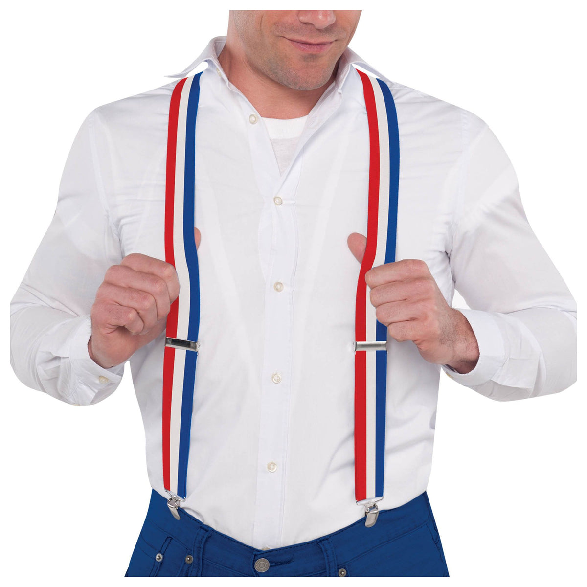 Patriotic Flag Striped Suspenders