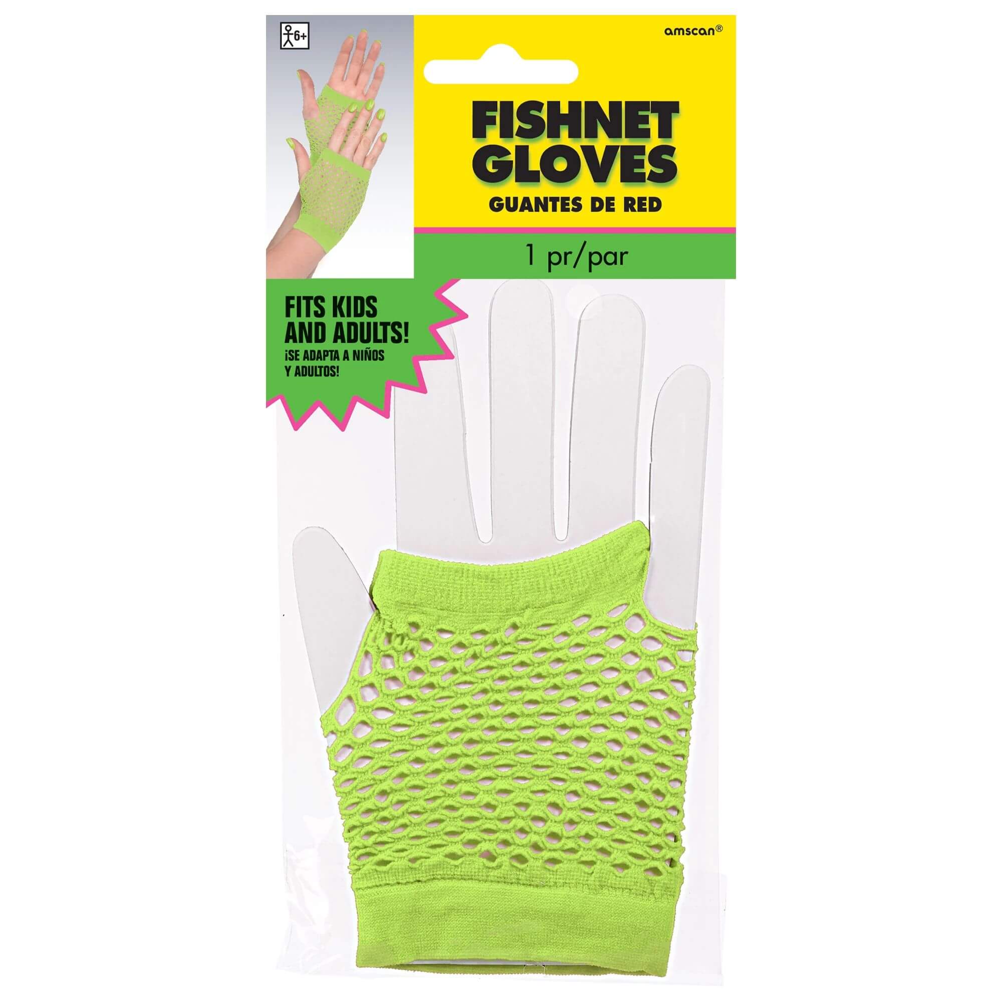 Neon Short Fishnet Gloves