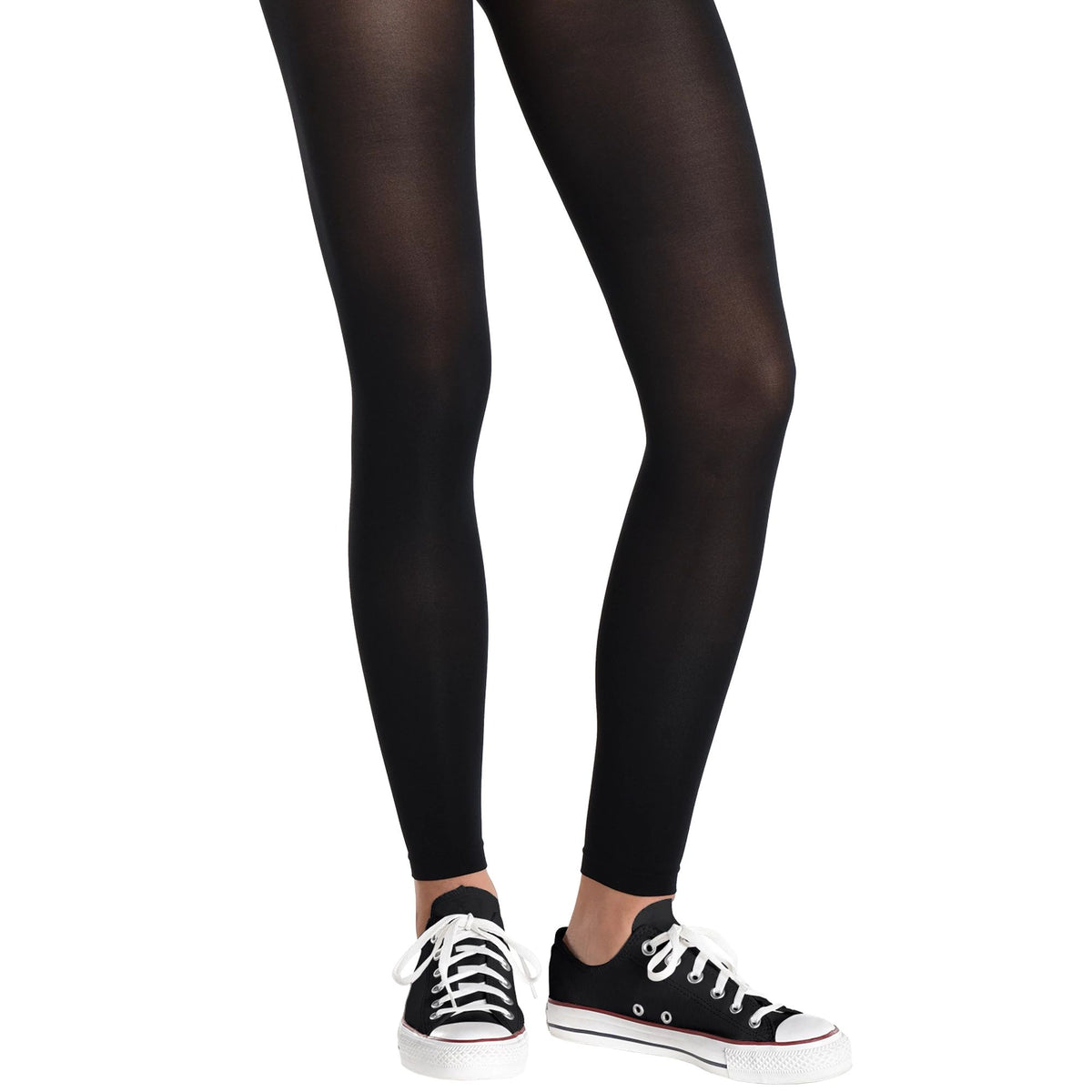 Adult - Black Footless Tights