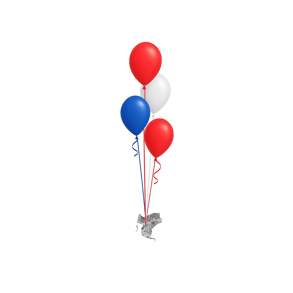 Balloon Tree Cascading 4 Balloons