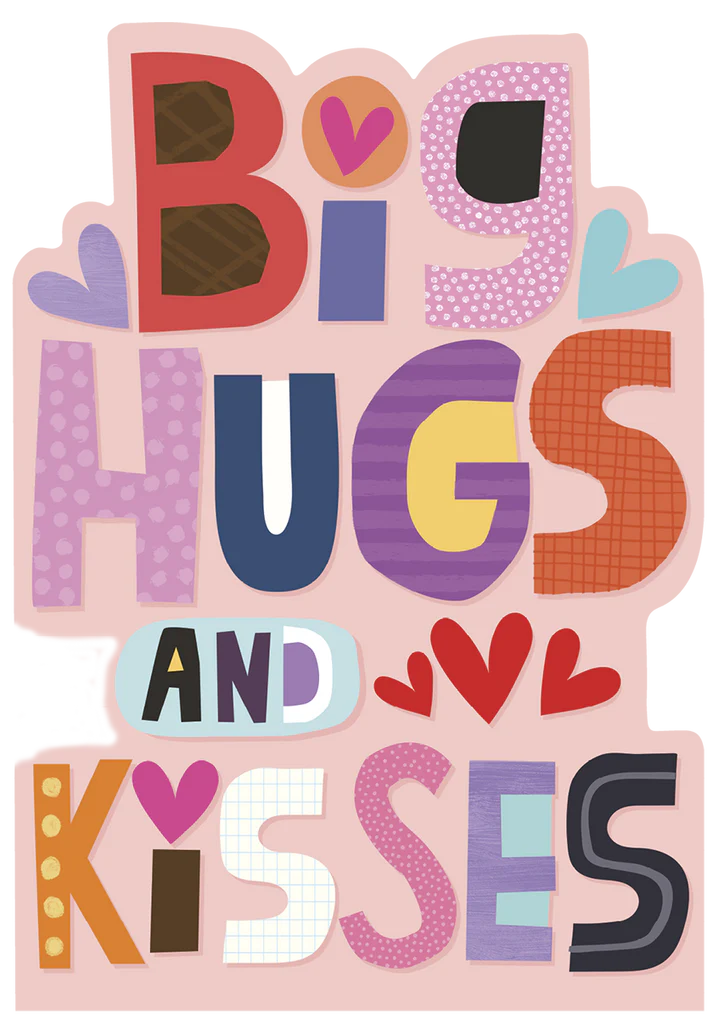 Big Hugs and Kisses Valentine&#39;s Day Card