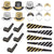 Party City New Year’s Eve Wearables and Noisemakers for 10 Guests Party Supplies Black Gold and Silver 20 Piece