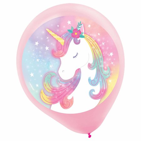 Enchanted Unicorn Latex Balloon 6 each