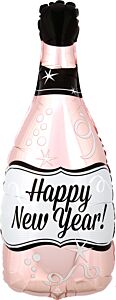 26&quot; Happy New Year Rose Gold Bottle Foil Balloon