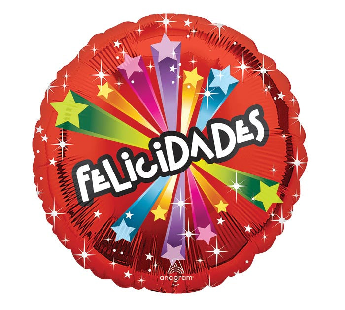 545 17&quot; FELICIDADES CONGRATS STARS FOIL BALLOON