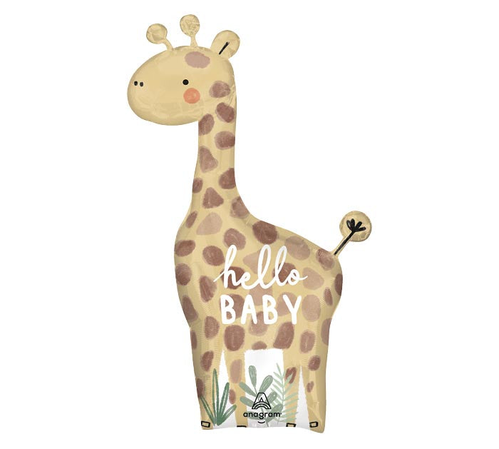 498a 42" SOFT JUNGLE BABY GIRAFFE SHAPE