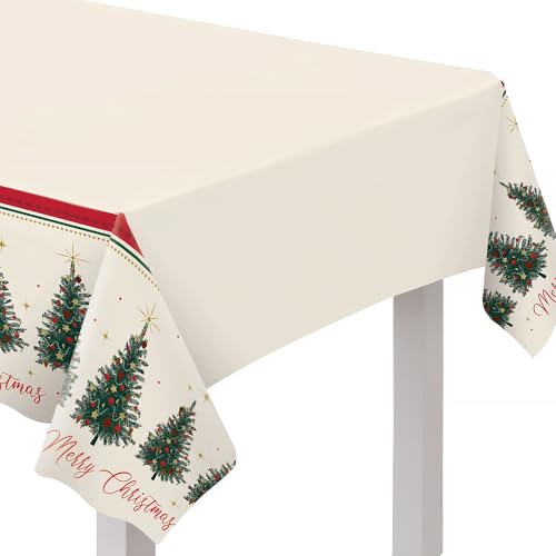 Elegant Evergreen Plastic Table Cover (54" X 102") Pack of 1