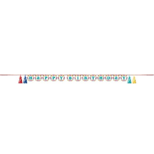 Birthday Swirls Happy Birthday Ribbon Banner