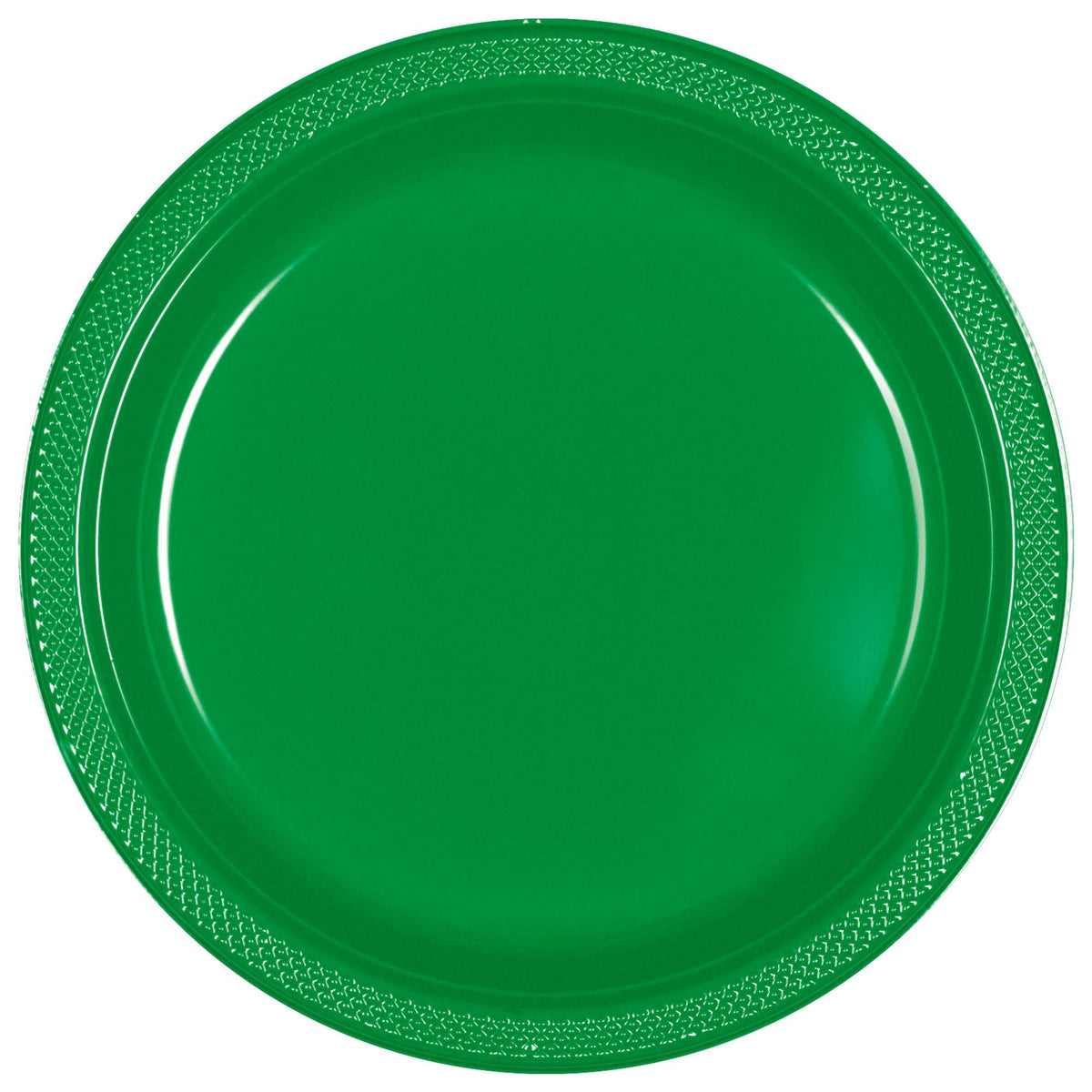 9&quot; PLASTIC PLATE 20 CT - FESTIVE GREEN