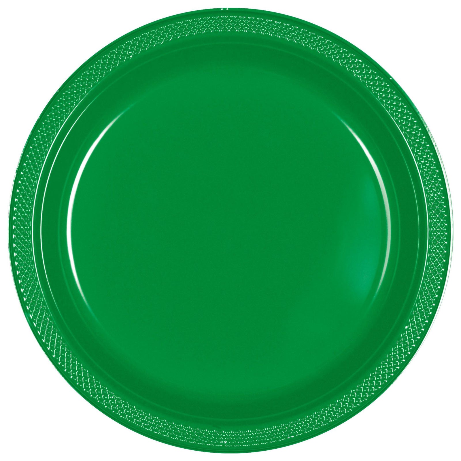 9" PLASTIC PLATE 20 CT - FESTIVE GREEN