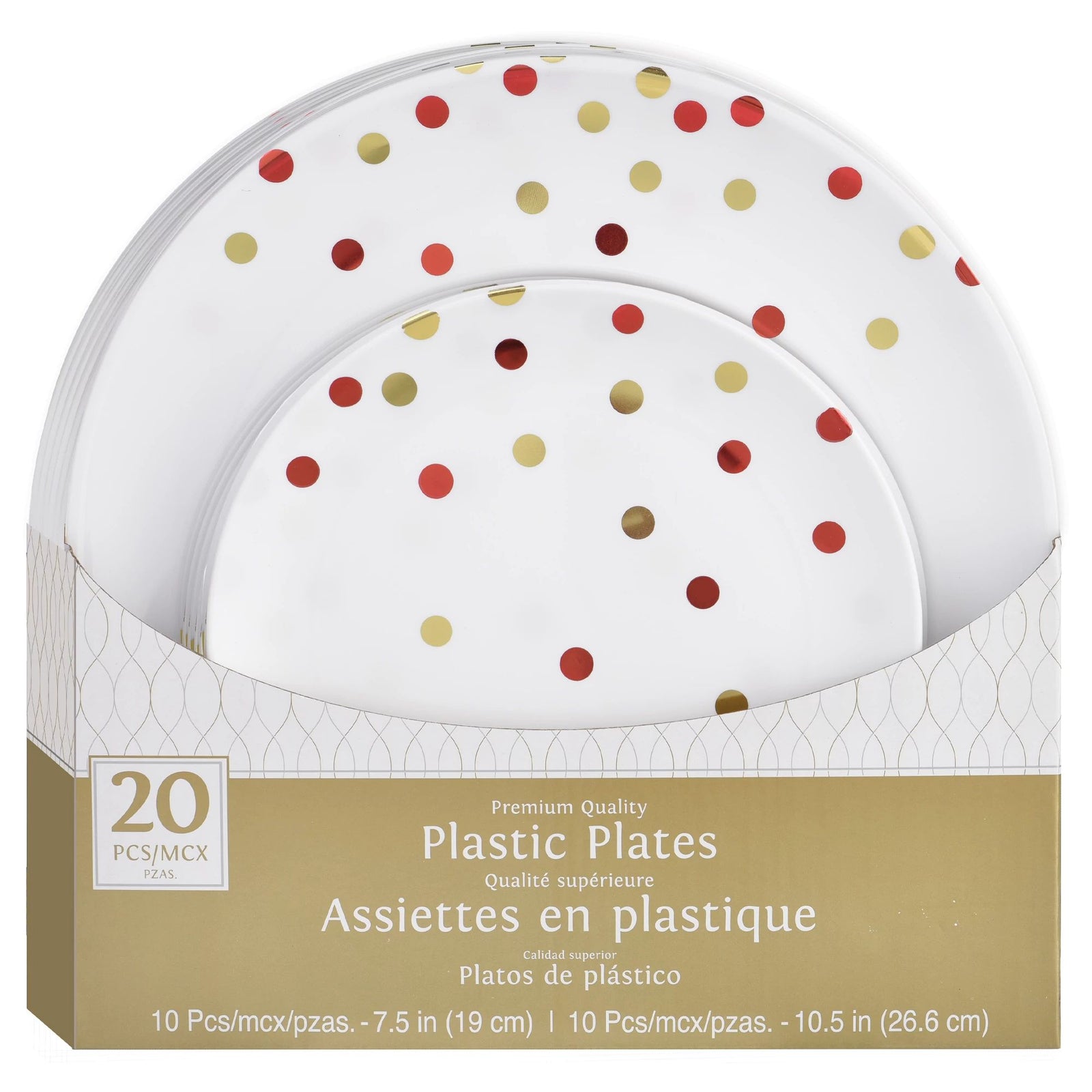 Apple Red - Multipack, Hot Stamped Plastic Plates