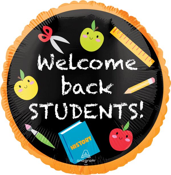 C007 17&quot; Welcome Back Students Foil Balloon