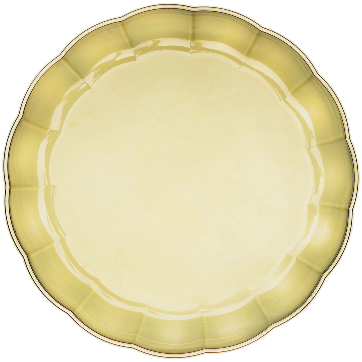 Round Scallop Tray, Recyclable - Gold