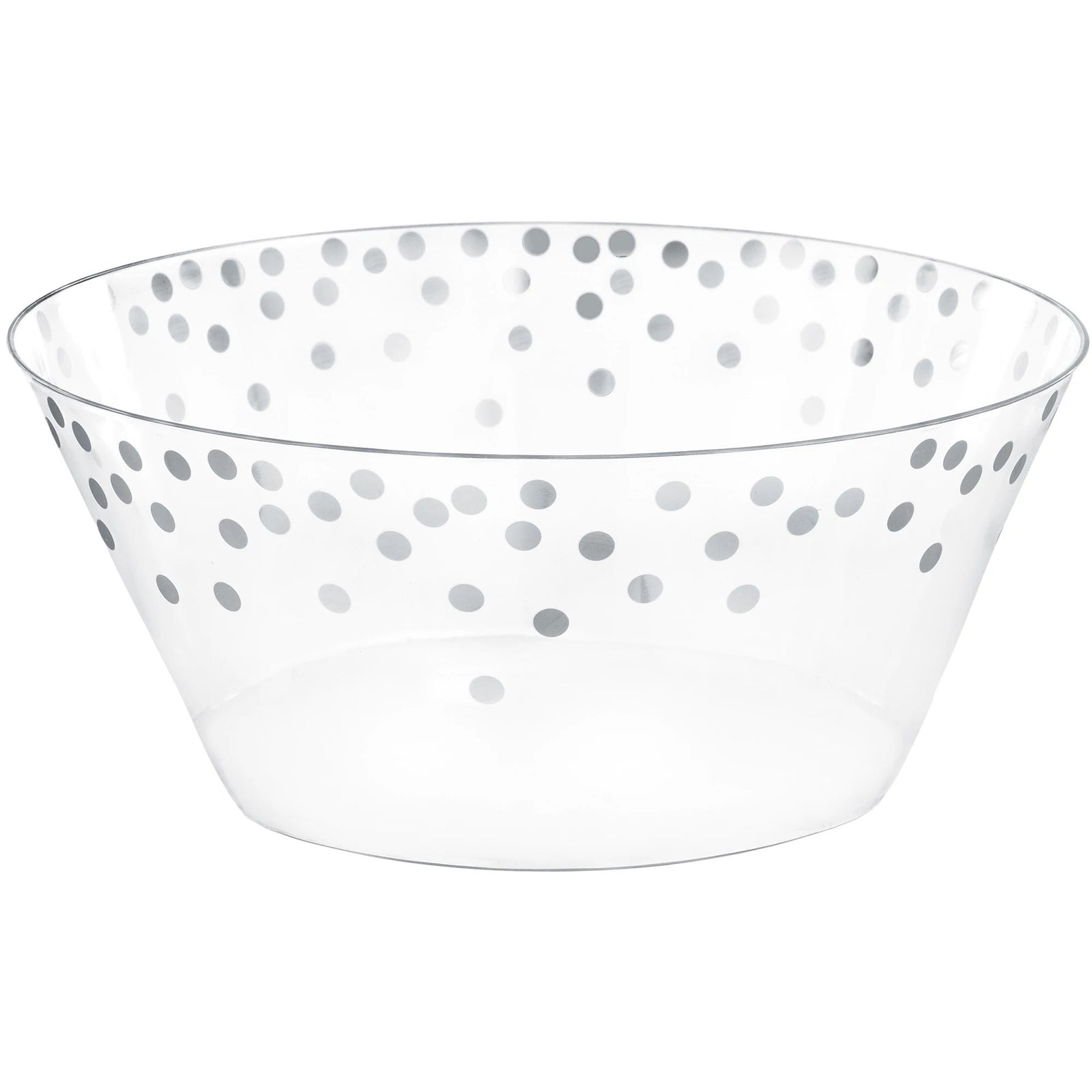 Large Serving Bowl, Recyclable - Silver Dots