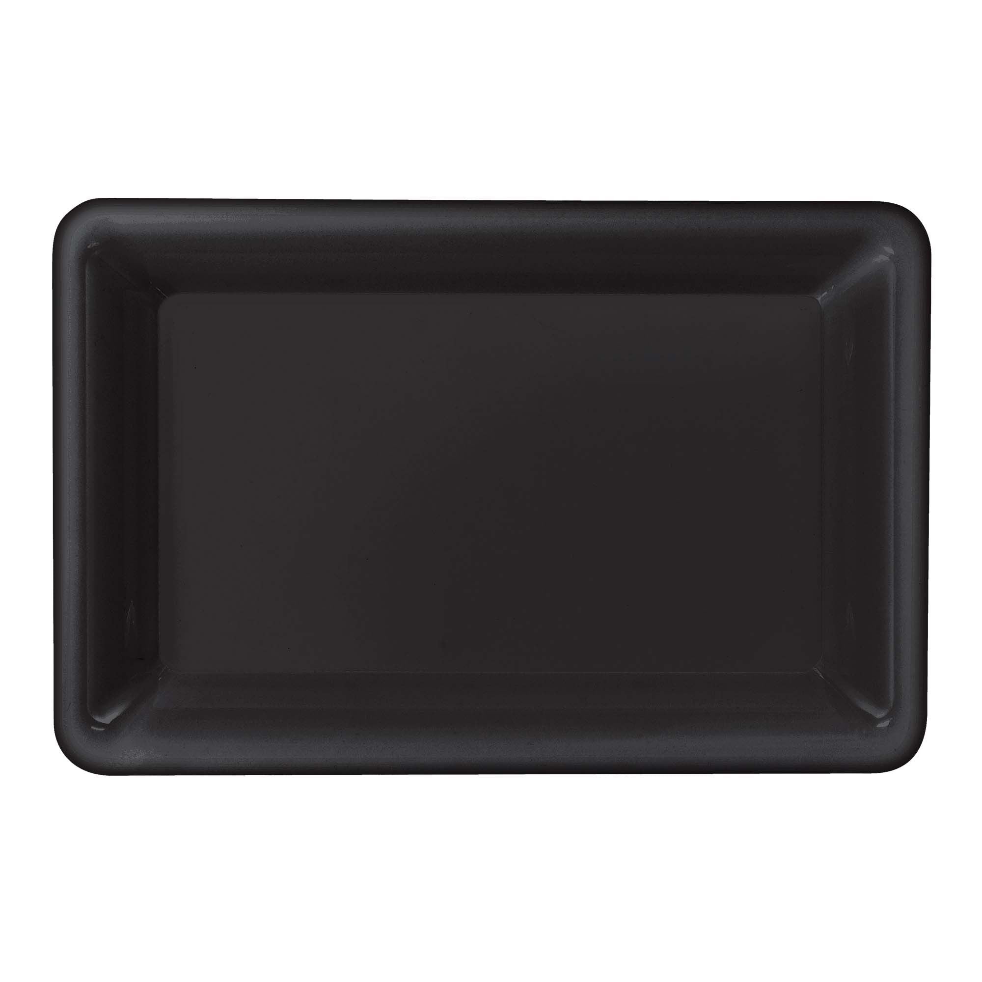 Black Plastic Rectangular Tray