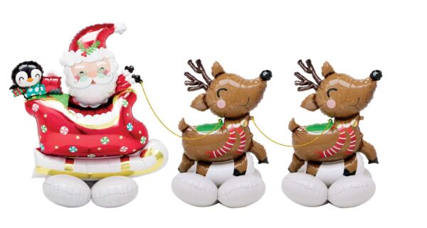 51&quot; Santa and Reindeer AirLoonz Kit