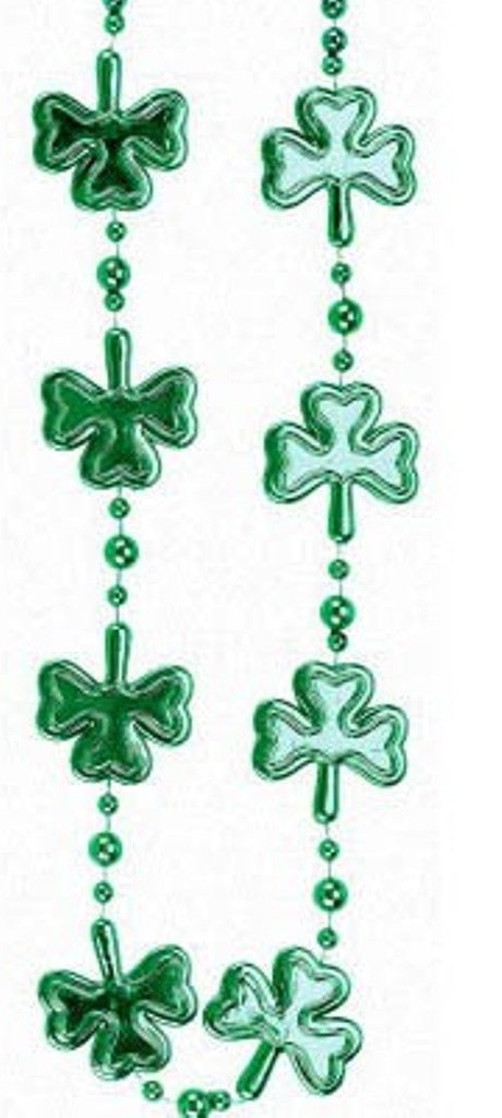 St Patrick&#39;s Day Shamrock Beaded Necklace