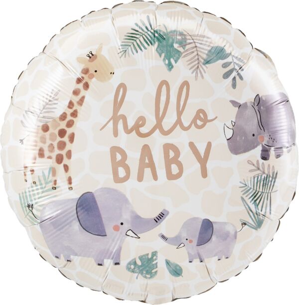 498 17&quot; Soft Jungle Baby Foil Balloon