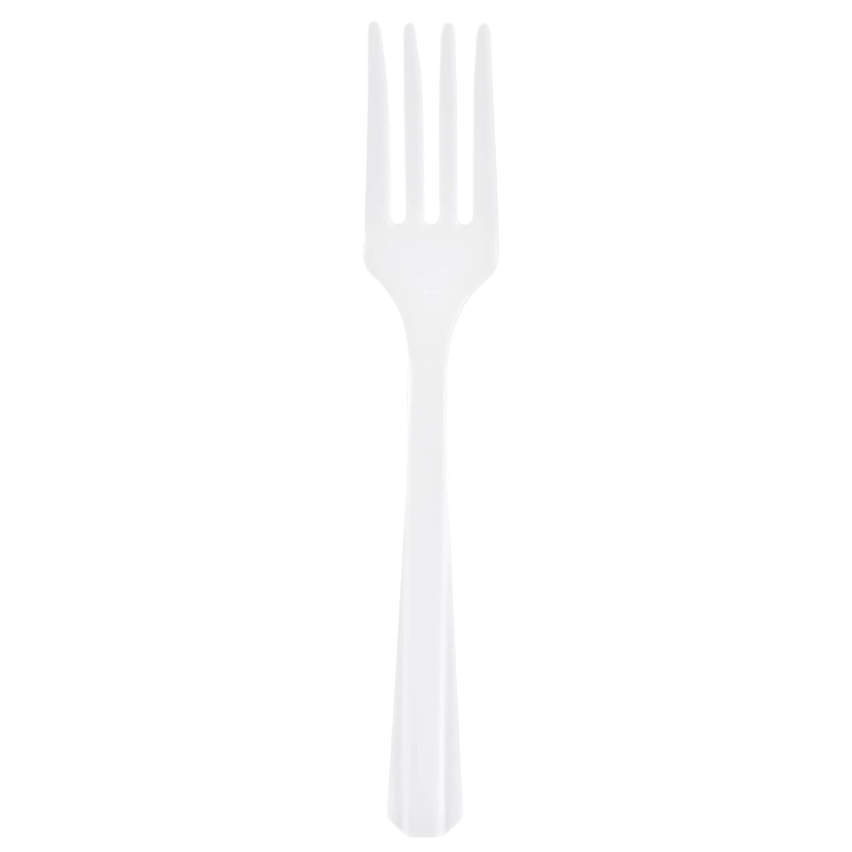 Value Reusable Plastic Forks, Mid Ct. - Frosty White