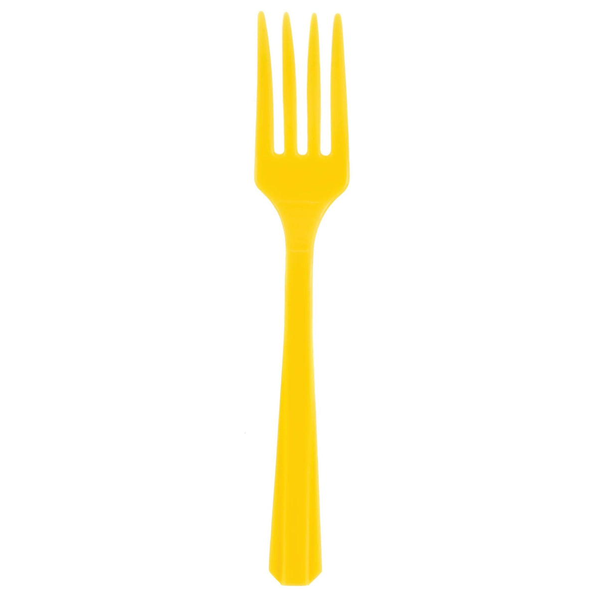 Value Reusable Plastic Forks, Mid Ct. - Yellow Sunshine