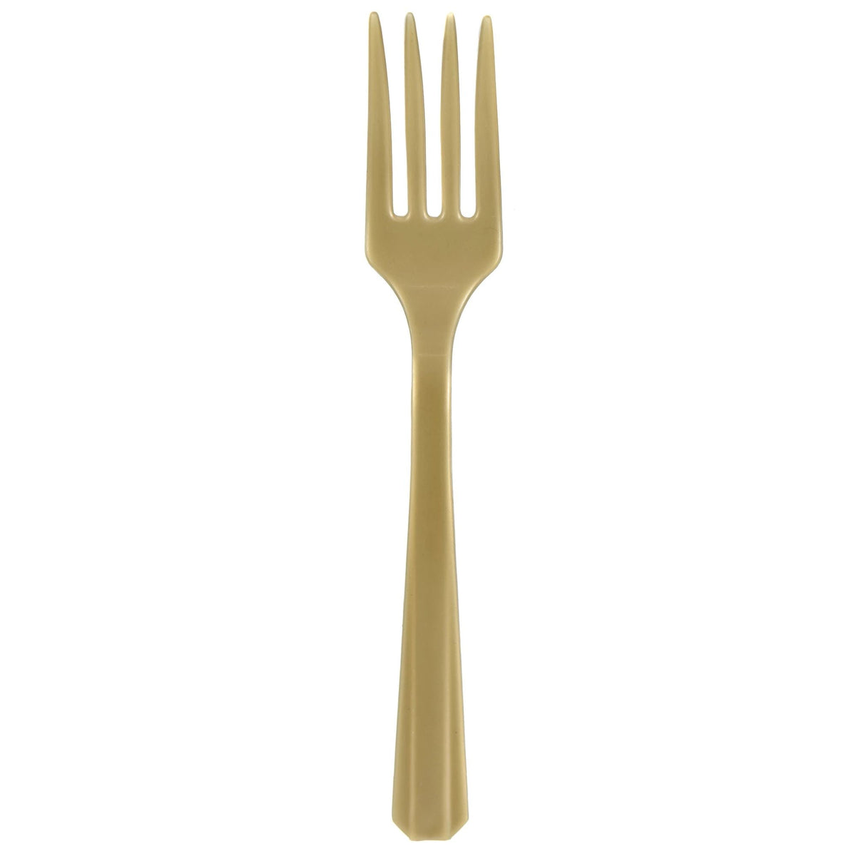 Value Reusable Plastic Forks, Mid Ct. - Gold