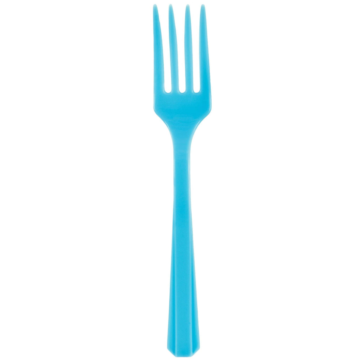 Value Reusable Plastic Forks, Mid Ct. - Caribbean Blue