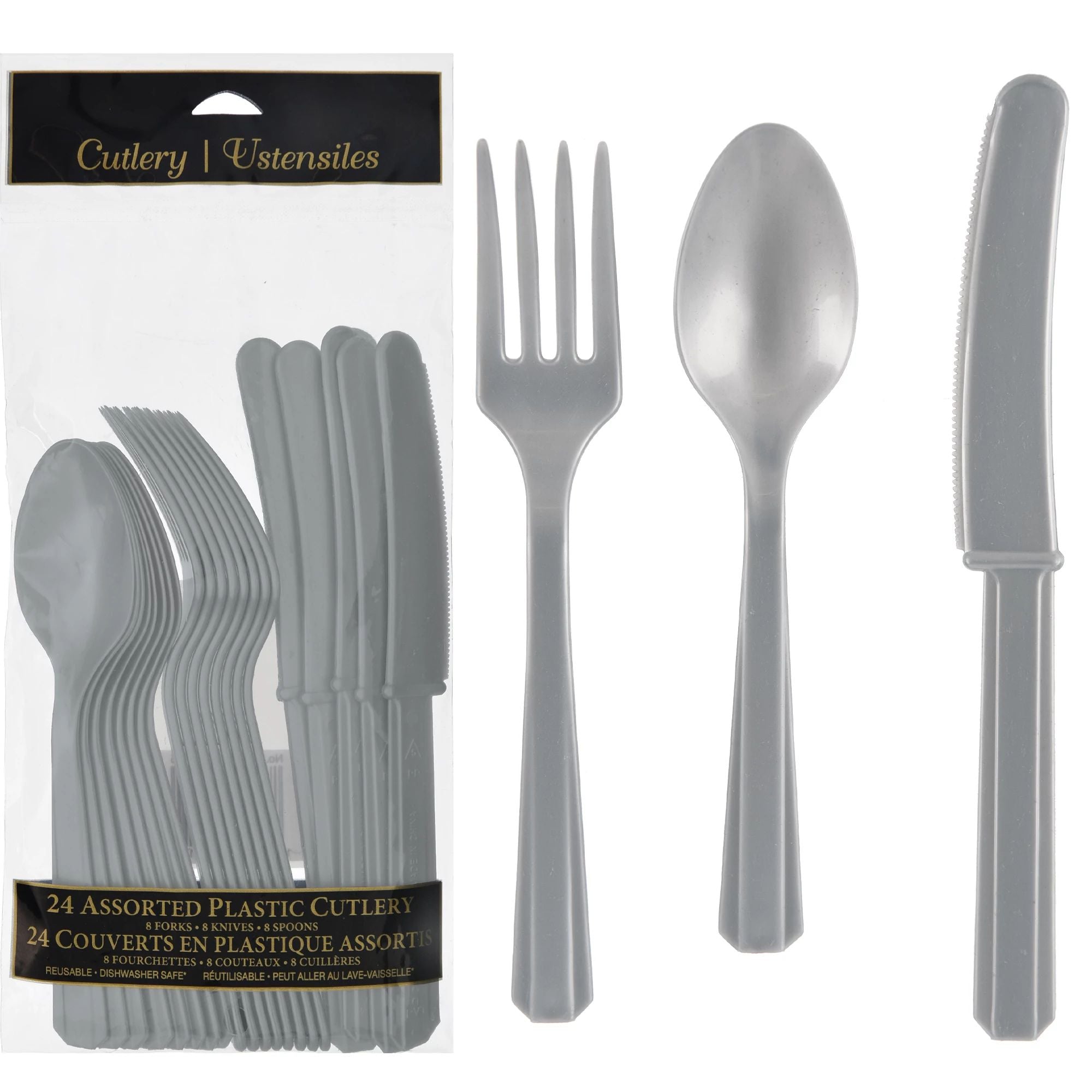 Value Reusable Assorted Cutlery, Low Ct. - Silver