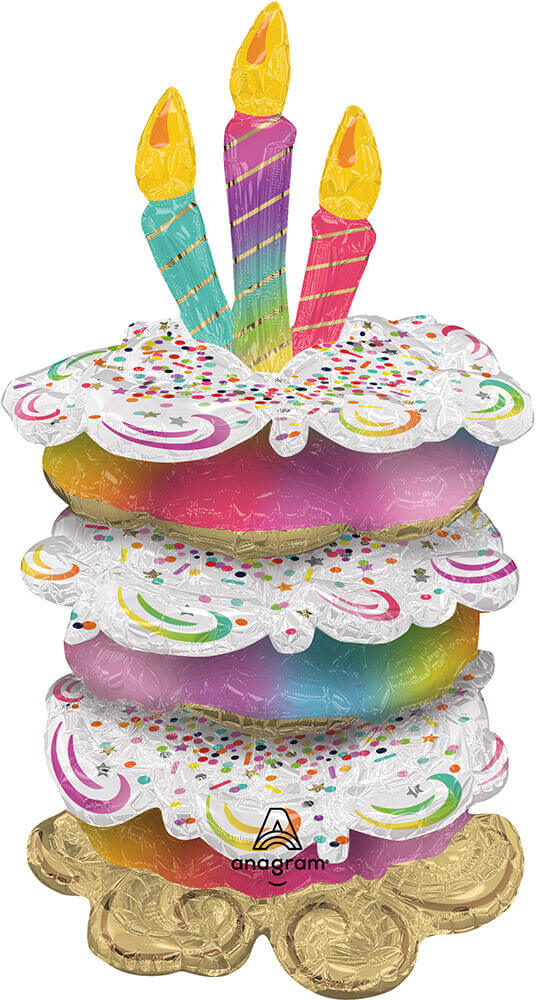 46&quot; Birthday Cake Stacker Foil Balloon