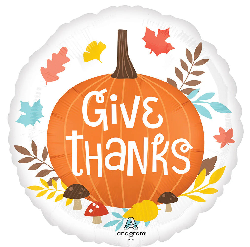 17&quot; GIVE THANKS SATIN FOIL BALLOON