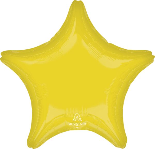 010 17&quot; Vibrant Yellow Star Foil Balloon