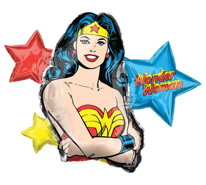 152 33" WONDER WOMAN SHAPE FOIL BALLOON