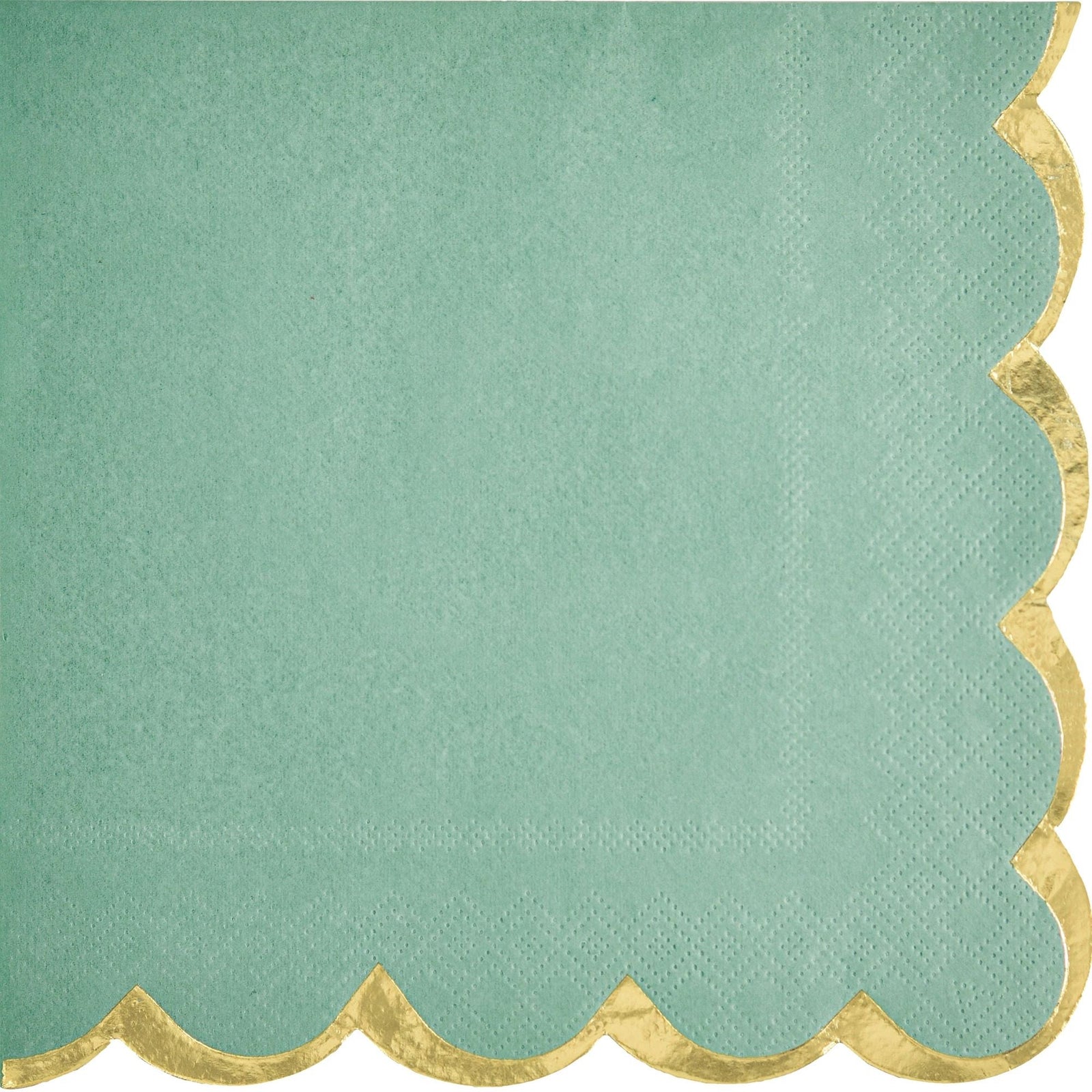 Beverage Napkin Scalloped Edge w/Hot Stamp - Willow