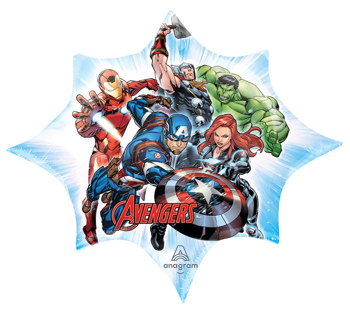 14&quot; INFLATED AVENGERS MINI SHAPE STICK BALLOONS