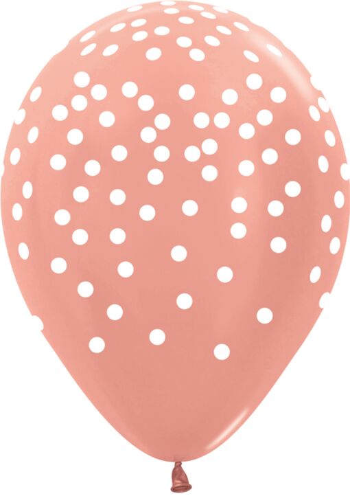 Confetti Metallic Rose Gold Latex Balloon 1ct, 11" 