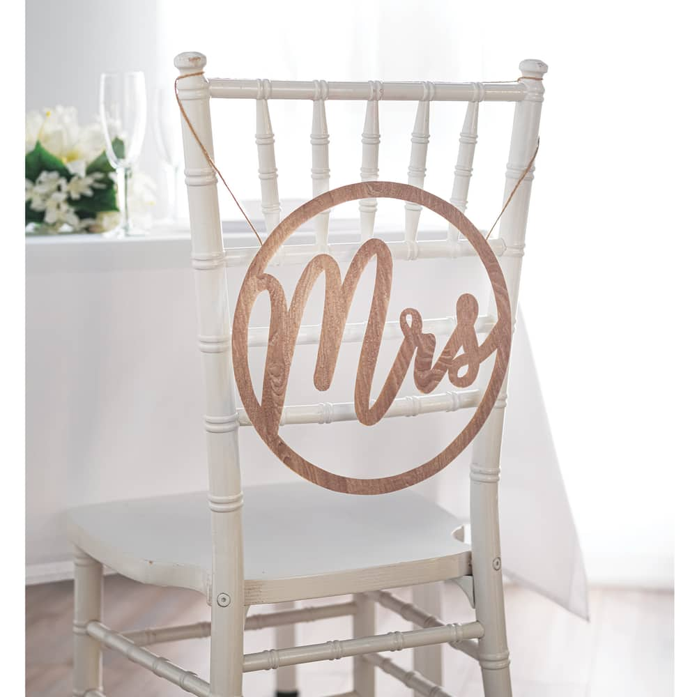 Bridal Shower Wooden &quot;Mrs.&quot; Chair Sign