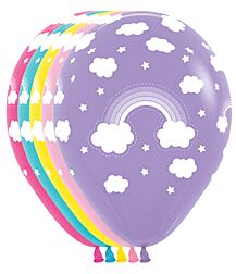 Magical Rainbow Assortment Latex Balloon 1ct, 11&quot;