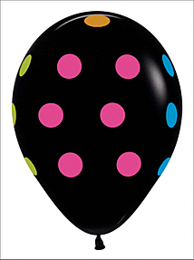 Multi Color Polk Dot Latex Balloon 1ct, 11" 