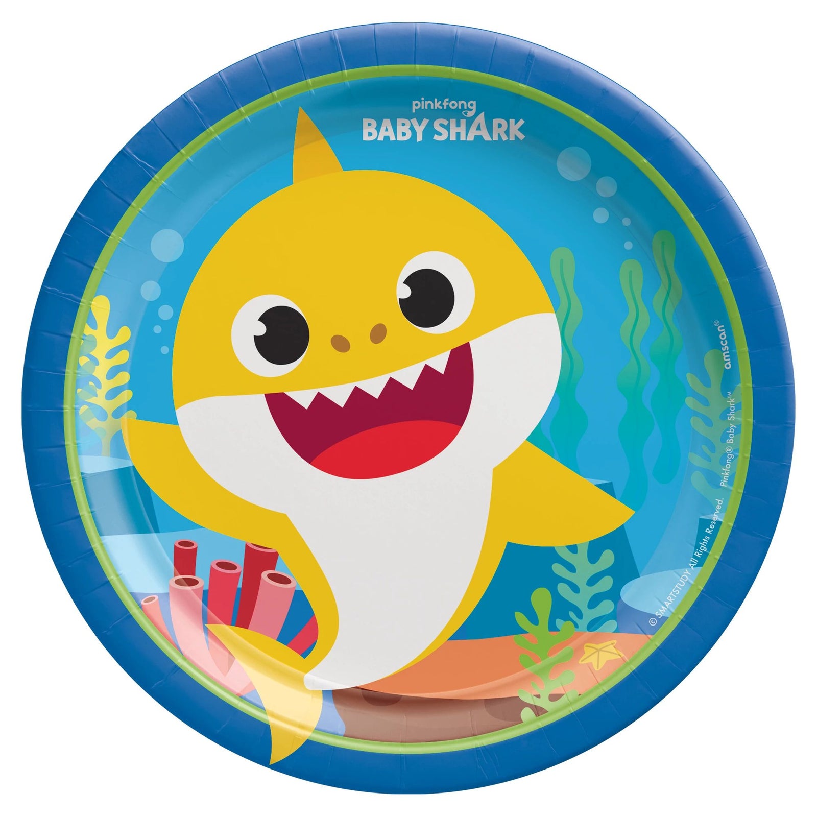 Baby Shark Round Plates